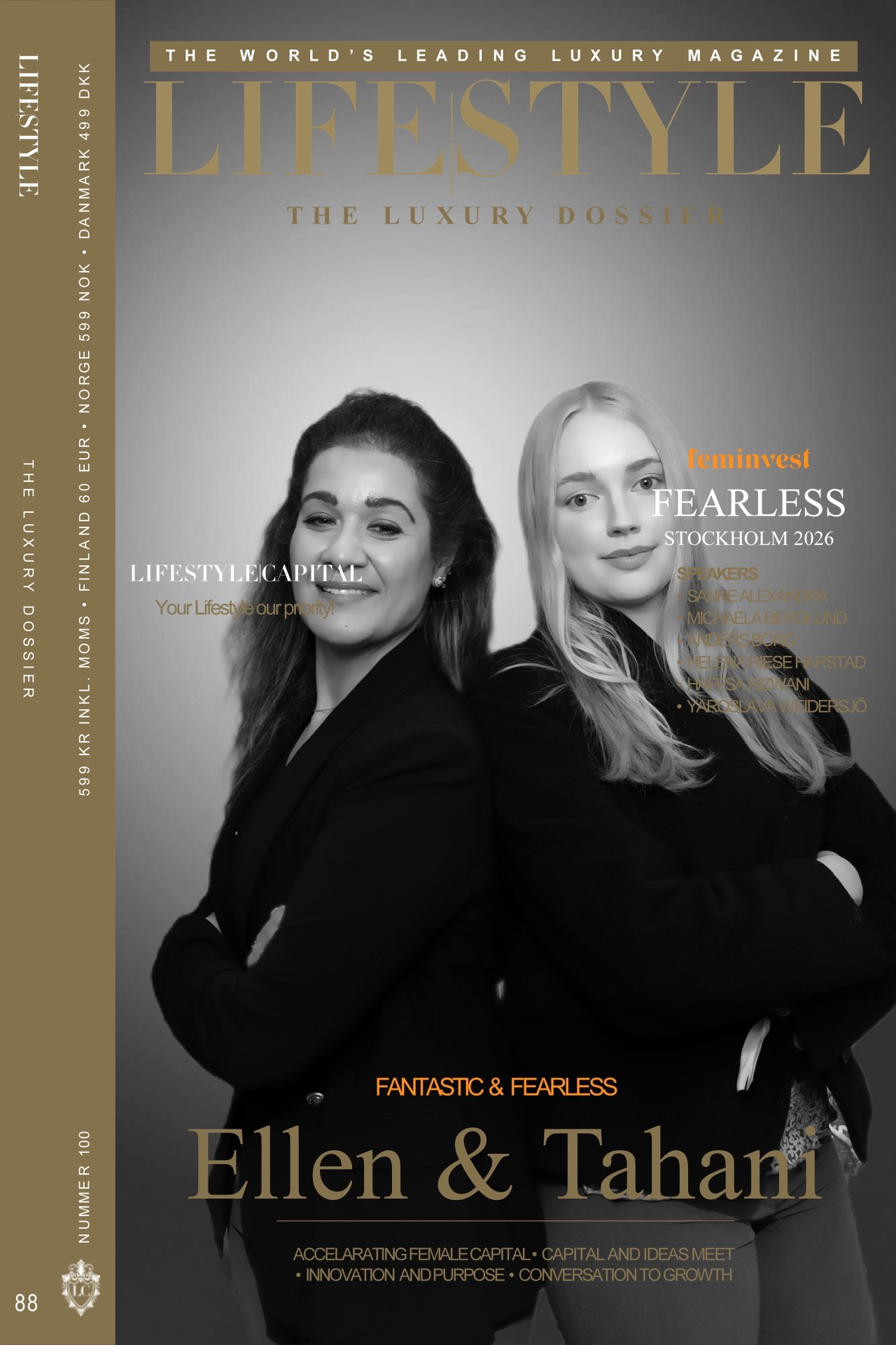 Tahani Berge and Ellen Vigrestad — co-founders of penny.ai, on the cover of Lifestyle Magazine